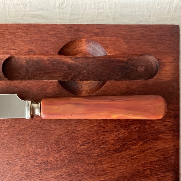 Baribocraft Canada Vintage Cheeseboard w/ cheese knife Made in 🇨🇦 - Picture 9 of 14